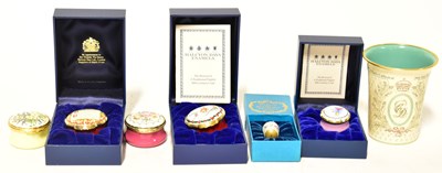 Lot 246 - HALYCYON DAYS; four enamel items, comprising...