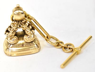 Lot 744 - A 19th century carved carnelian seal fob in...