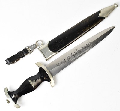 Lot 456 - A post-war German Third Reich SS dagger, the...