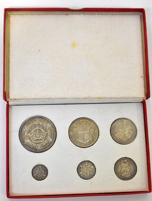 Lot 632 - A 1927 silver six-coin pack featuring crown,...