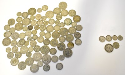 Lot 658 - A small quantity of pre-1921 silver coinage,...