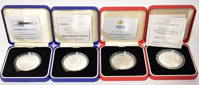 Lot 646 - THE ROYAL MINT; two silver proof commemorative...