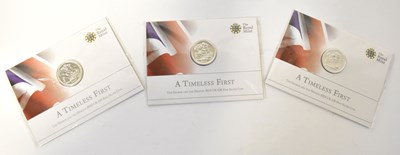Lot 650 - THE ROYAL MINT; three 2013 fine silver £20...