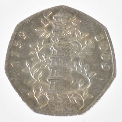 Lot 642 - A 2009 Kew Gardens fifty pence coin.