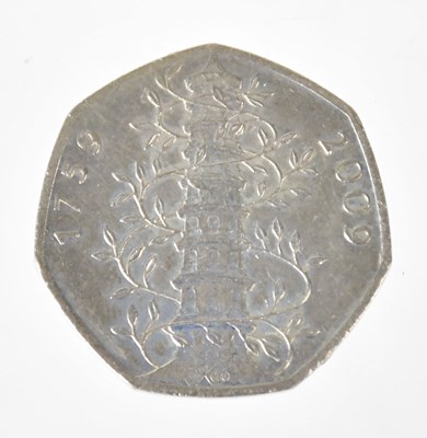 Lot 643 - A 2009 Kew Gardens fifty pence coin.