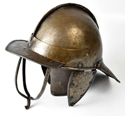 Lot 498 - An English Civil War lobster tail pot helmet...