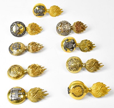 Lot 493 - A collection of nine Fusilier regimental cap...