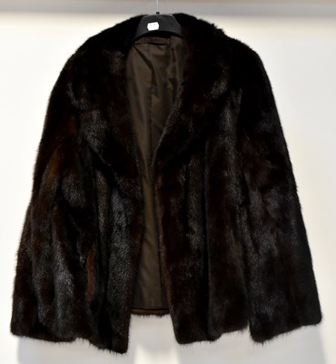 Lot 372 - A vintage brown mink fur jacket by Saga, with...