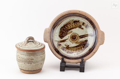 Lot 518 - PHIL ROGERS (1951-2020); a stoneware jar and...