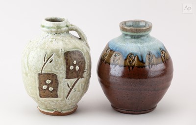 Lot 433 - MIKE DODD (born 1943); a stoneware bottle with...