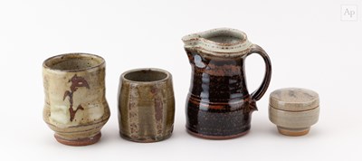 Lot 436 - MIKE DODD (born 1943); a stoneware jug covered...