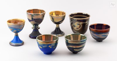 Lot 398 - MARGERY CLINTON (1931-2005); three earthenware...