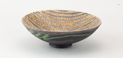 Lot 616 - SIMON LEACH (born 1956); a raku bowl partially...