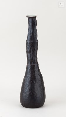 Lot 643 - SUSAN DISLEY; a stoneware bottle covered in...