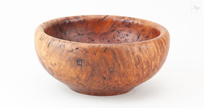 Lot 749 - J F HOLLAND; a turned burr jarrah bowl,...