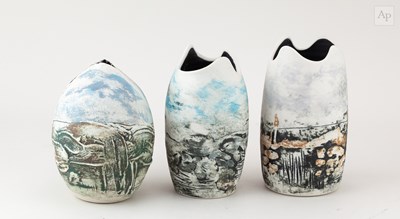 Lot 491 - PETER CLOUGH (born 1944); two grogged...