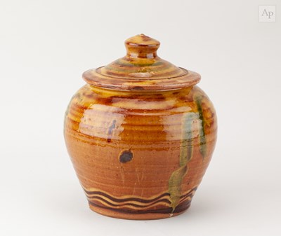 Lot 137 - CLIVE BOWEN (born 1943); a slipware jar and...