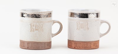 Lot 562 - ROBIN WELCH (1936-2019); a pair of stoneware...
