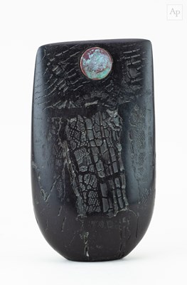 Lot 496 - PETER HAYES (born 1946); a raku bow with...