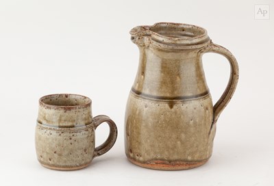 Lot 547 - RICHARD BATTERHAM (1936-2021); a stoneware jug...