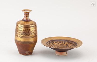 Lot 409 - MARY RICH (1940-2022); a porcelain bottle...