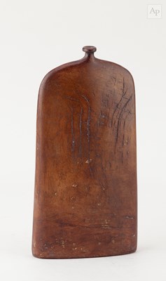 Lot 494 - PETER HAYES (born 1946); a flattened raku...
