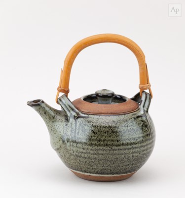 Lot 425 - MICHAEL CASSON (1925-2003); a stoneware teapot...