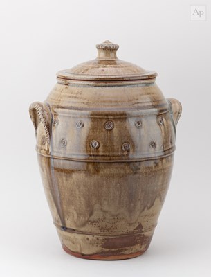 Lot 285 - JIM MALONE (born 1946); a large stoneware twin...