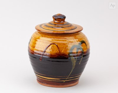 Lot 136 - CLIVE BOWEN (born 1943); a slipware jar and...