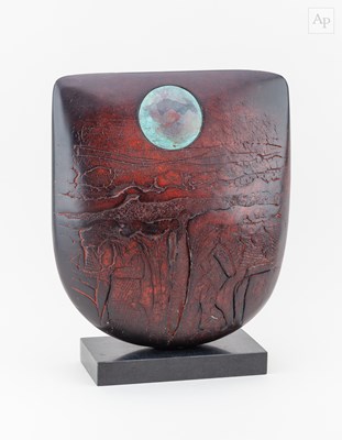 Lot 495 - PETER HAYES (born 1946); a large raku bow with...