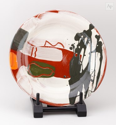 Lot 64 - BRUCE McLEAN (born 1944); a large earthenware...
