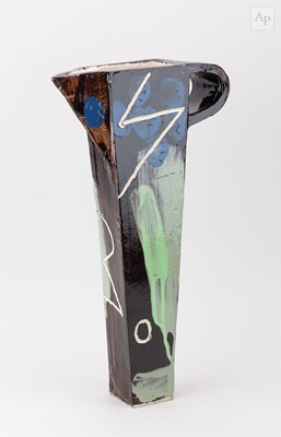 Lot 68 - BRUCE McLEAN (born 1944); a tall earthenware...