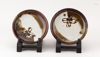 Lot 319 - JOHN MALTBY (1936-2020); a pair of stoneware...