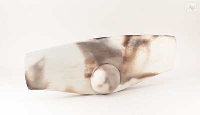 Lot 34 - ANTONIA SALMON (born 1959); a smoke fired and...
