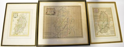Lot 370 - Three hand-coloured engraved maps of...