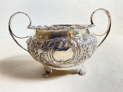 Lot 483 - A George IV Irish hallmarked silver twin...