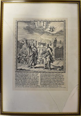 Lot 367 - An Old Master print dated 1720, engraving...