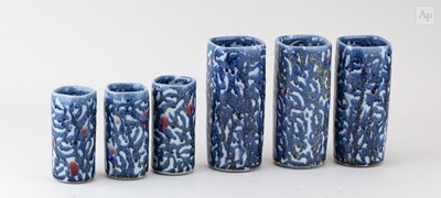 Lot 725 - Dartington Pottery; trio of square stoneware...
