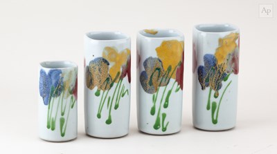 Lot 722 - Dartington Pottery; a trio of square stoneware...