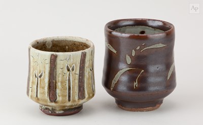 Lot 439 - MIKE DODD (born 1943); a stoneware yunomi...