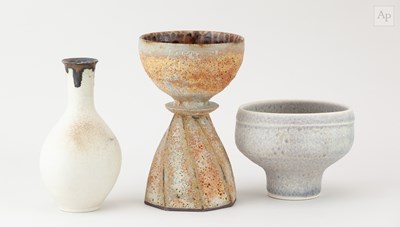 Lot 103 - CHRIS CARTER (born 1945); a stoneware goblet...