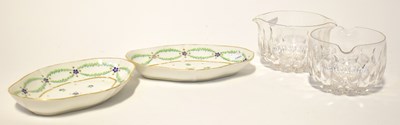 Lot 147 - ROYAL COPENHAGEN; a pair of shaped oval dishes...