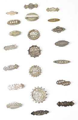 Lot 701 - Fifteen Victorian and Edwardian silver name...