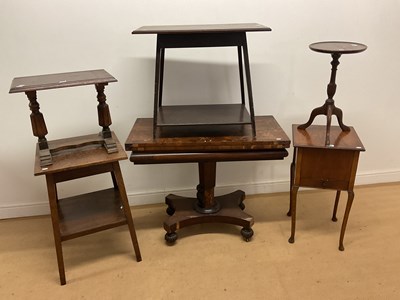 Lot 689 - A 19th century rosewood veneered fold-over tea...