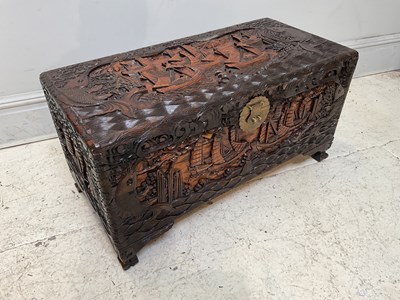 Lot 1196 - A mid 20th century Chinese camphorwood blanket...