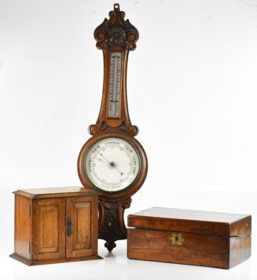 Lot 1410 - A Victorian brass inlaid mahogany writing...