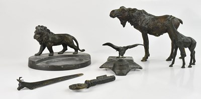 Lot 1336 - A decorative 20th century bronze model of a...