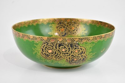 Lot 56 - CARLTON WARE; an Art Deco 'Vert Royale' dragon...