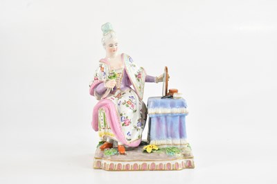 Lot 166 - MEISSEN; a 19th century figure, 'Sight' from...