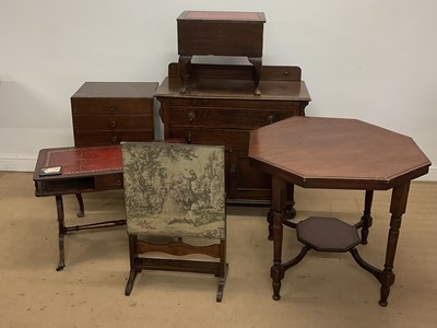 Lot 517 - A collection of furniture including a low...